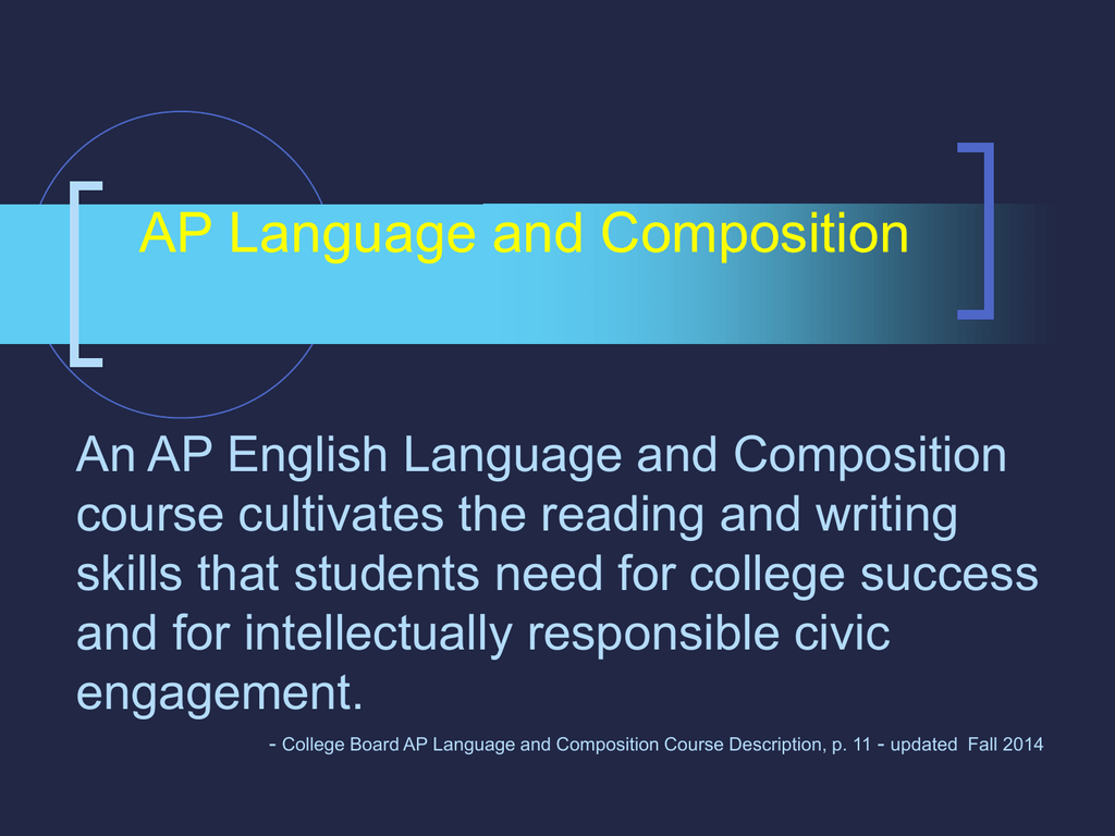 AP Language And Composition