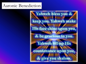 03/03/12 Aaronic Benediction PowerPoint