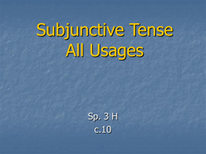 The Subjunctive with Adverbial Conjunctions