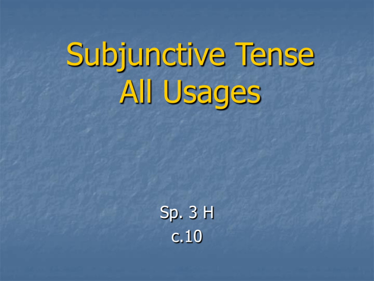 The Subjunctive With Adverbial Conjunctions