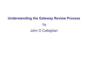 The gateway Review Process