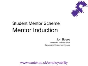 Mentoring is… - University of Exeter