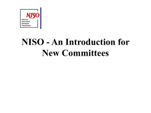 NISO - An Introduction for New Committees