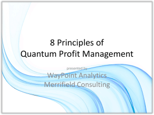 8 Principles of QPM - WayPoint Analytics