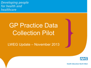 GP Data Collection Pilot – Presentation