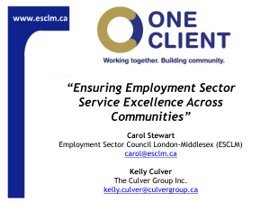 Ensuring Employment Sector Service Excellence Across Communities