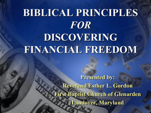 Biblical Principles for Discovering Financial Freedom