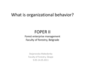 What is organizational behaviour?