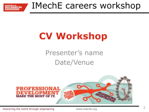 Careers Presentations - CV Workshop
