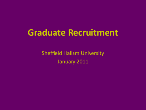 Graduate Recruitment - Sheffield Hallam University