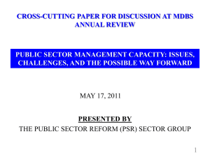 Public Sector Management Capacity