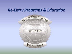 Re-Entry Programs & Education - Florida Department of Corrections