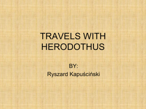 PPT on Travels with Herodotus
