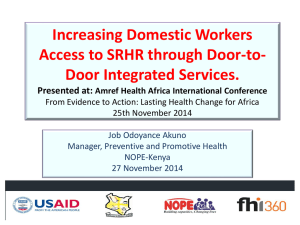 TUAB044 – Increasing Domestic Workers Access To Srhr Through