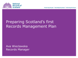 Preparing a Records Management Plan (RMP)