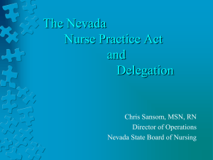 may delegate - Nevada State Board of Nursing
