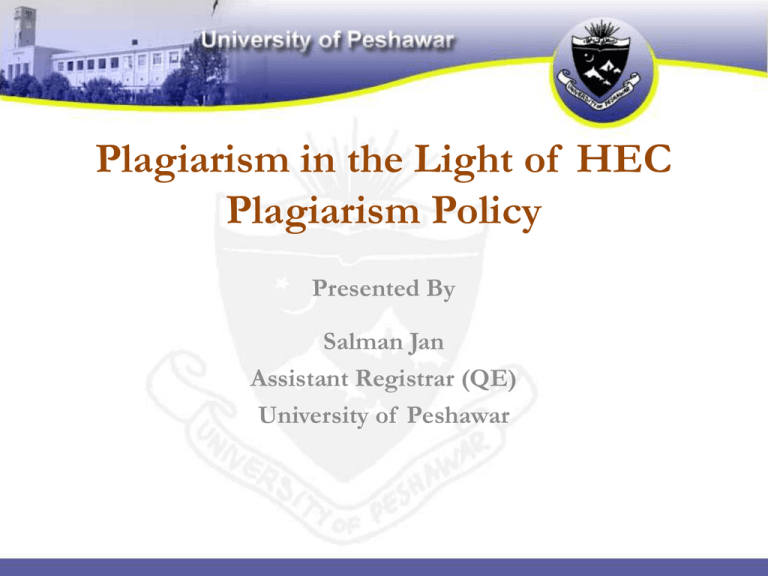 hec plagiarism policy for phd thesis