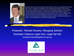 Michael Hovane - Women`s Council for Domestic & Family Violence