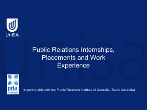 slides from Public Relations Internship launch