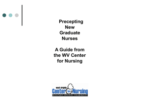 Precepting New Graduate Nurses - West Virginia Center for Nursing