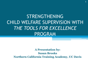 STRENGTHENING CHILD WELFARE SUPERVISION: A
