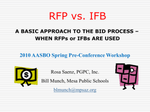 RFP vs. IFB