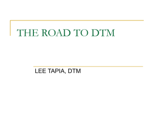 THE ROAD TO DTM