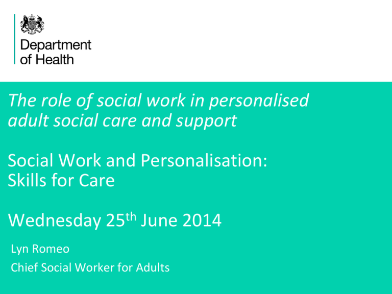 The Role Of Social Work In Personalised Adult Social