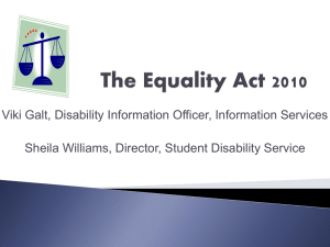 The Equality Act 2010 - University of Edinburgh