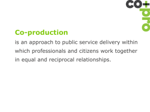 Co-production – what`s it all about?