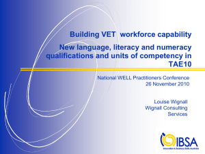 Louise Wignal building VET capability