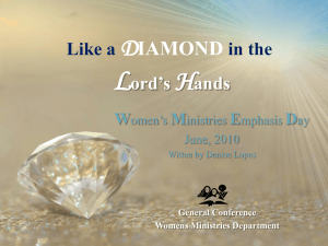 Like a Diamond in the Lord`s Hands