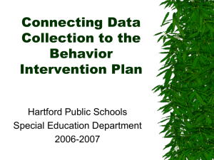 Connecting data to Behavior Intervention
