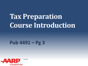 01-Course-Introduction-TY13-V11 - AARP Tax-Aide