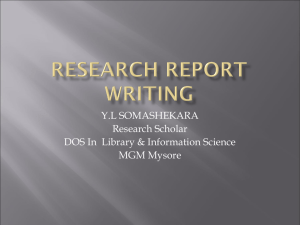 research eport writing