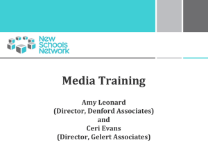 Media Training Amy Leonard (Director, Denford Associates) and