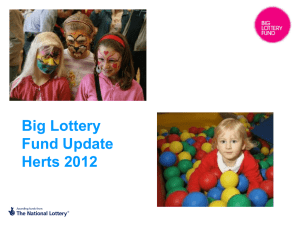 Big Lottery Fund Update