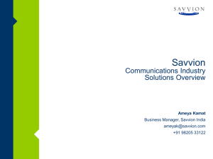 Savvion Communication Solutions