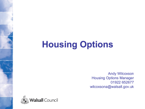 Housing Options in Walsall (PPT 262KB)