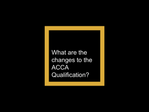 Changes to the ACCA Qualification