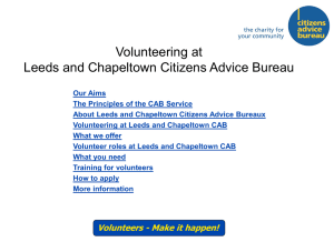 Volunteers - Leeds Citizens Advice Bureau