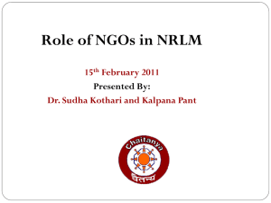 Role of NGOs in NRLM Final