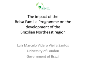 The impact of the Bolsa Familia Programme on the development of