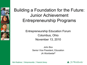 JA Be Entrepreneurial - Consortium for Entrepreneurship Education