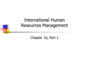 International Human Resources Management