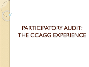 PARTICIPATORY AUDIT: THE CCAGG EXPERIENCE - ANSA-EAP