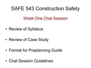 SAFE 443/543 Construction Safety