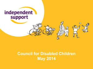 Independent Supporters - The Council for Disabled Children