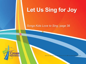Let Us Sing for Joy - Concordia Publishing House