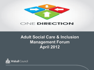 William Henwood Governance Manager Social Care & Inclusion